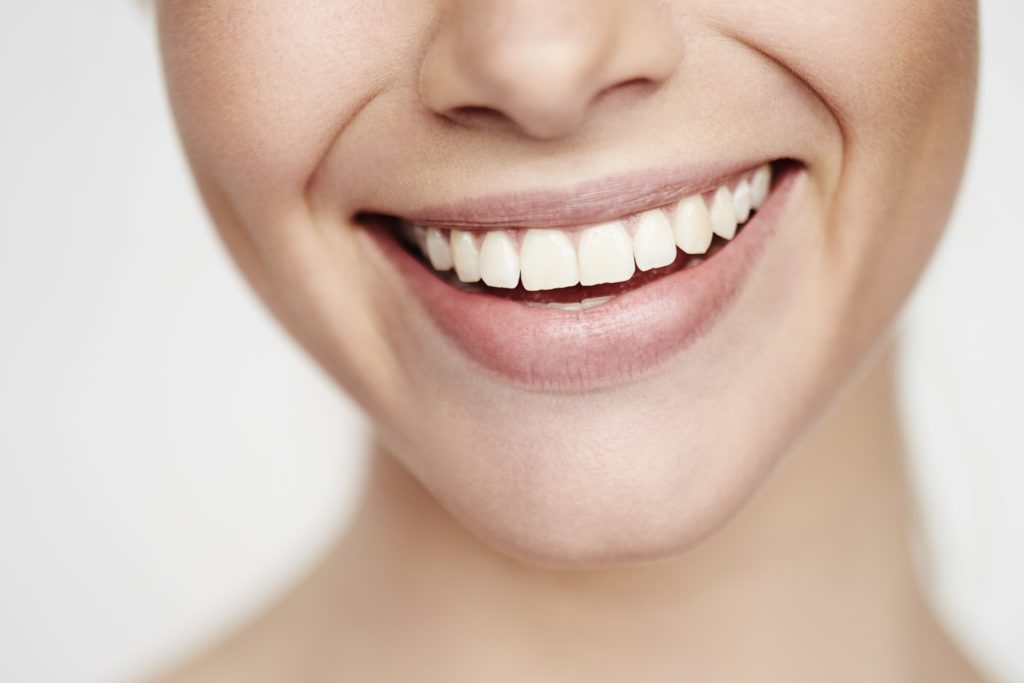 Closeup of a woman's perfect smile